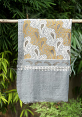 Pashmina Ari Work Scarf D - 01 - Grey