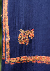 Pashmina Kashmiri Kangri Scarf D - 11 - N Blue