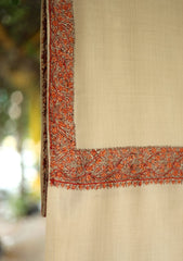 Pashmina Kashmiri Work Shawl D - 80 - Skin