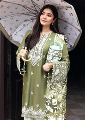 Winter - Cross Stitch - Linen Unstitched 25 - LIN#102 - MOSS REVERIE