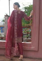Formals - Zainab Fazlani - Elysian - Luxury Chiffon 25 - ZFEC#05 - Crimson Aura