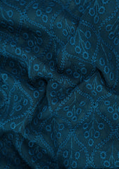 Elite Men Embroidered Selvage Crinkle Chiffon Fabric - D Ferozi