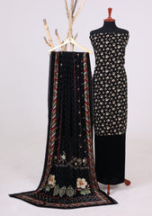 Winter - Riwaj - Velvet Suit - Printed Edit - D#35 - Black 1