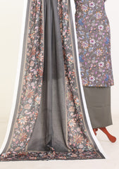 Winter - Rubaaiyat - D Prints - Marina 26 - Wool Shawl - RPM#01 - M Grey