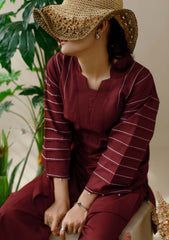 Pret - Ombrella - Summer 25 - Maroon - Co ord set