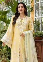 Lawn - Elaf Premium - E.Craft - Chikankari - EEC-2B BUTTER BLOOM