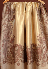 Pashmina Zari Jamawar Shawl D - 53 - Skin