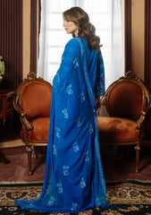 Lawn - Sahar - Festive Chikankari - CK-25-V1-06 - Moroccan Blue