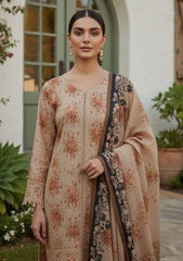 Winter - Riwaj - Printed Marina - 3 Pcs - Wool Shawl 25 - D#28