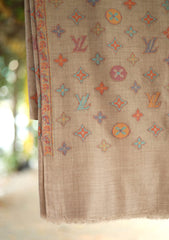 Pashmina Jamawar Shawl D - 57 - Skin