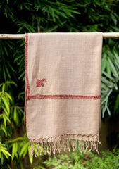 Pashmina Kashmiri Kangri Scarf D - 05 - D Brown
