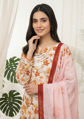 Lawn - Rubaaiyat - Digital Printed 26 - 2 By 2 - D#13 - White