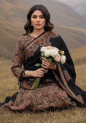 Winter - Riwaj - Printed Marina - 3 Pcs - Wool Shawl 25 - D#86