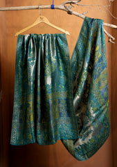 Pashmina Zari Jamawar Shawl D#219 - DS Green