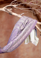 Pashmina Jamawar Scarf D#91 - Pista