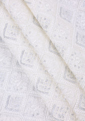 Elite Men China Boski Sequence Embroidered Brown Selvage - Off White