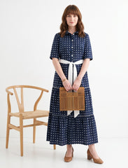 Pret - Moven - Indigo Silk Women's Frock - Blue