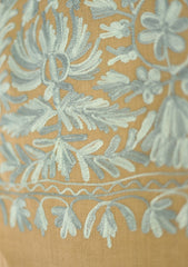 Pashmina Ari Work Shawl D - 153 - L Brown