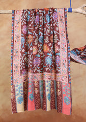 Pashmina Kalamkari Printed Ari Work Scarf D#03 - Multi