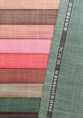 Cavani Bamboo Wool Linen Superior Suiting Texture - Green