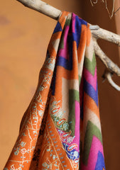 Pashmina Kashmiri Jaaldar Shawl D#119 - Brown