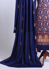 Winter - Riwaj - Pashmina Embroidered Suit - D#10 - N Blue