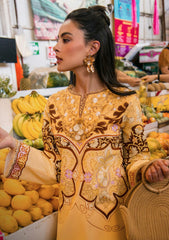 Lawn - Mushq - Hemline - La Dolce - Prints Vol-2 - HUN25#3A - BLOSSING ALMOND