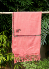 Pashmina Kashmiri kangri Scarf D - 10 - Carrot