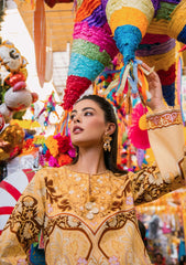 Lawn - Mushq - Hemline - La Dolce - Prints Vol-2 - HUN25#3A - BLOSSING ALMOND