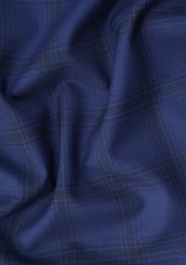 Drago Luxury Micron Super 160's Wool & Silk Fabric - B Blue