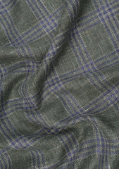 Drago Lanificio Biella Wool & Linen Fabric - B Green
