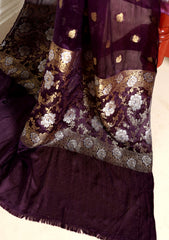 Formals - Fancy Closet - 2 pcs Suit - Satin Silk Jamawar D#06 Purple