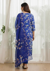 Lawn - Rubaaiyat - Digital Printed 26 - 2 By 2 - D#20 - R Blue
