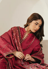 Winter - Seran - Embroidered Unstitched 25 - SEU#01 - Cerisse