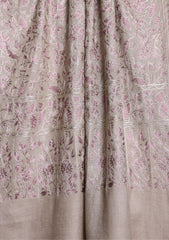 Pashmina Ari Work Jaaldar Scarf D#07 - Skin