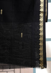 Jacquard Lawn Summer Shawl D#16 - Black