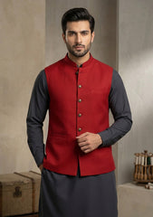 Elite Men Silk Cotton Plain Unstitched Waistcoat Fabric