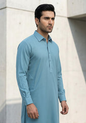 Elite Men Stylo Suiting Wash n Wear - S Blue