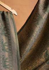 Pashmina Zari Branded Shawl D#01 - L Green