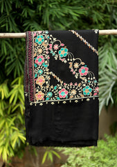 Ari Work Wool Shawl D - 27 - Black