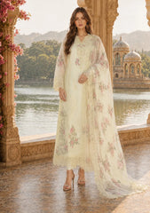 Formals - Noor By Saadia Asad - Nooriyah Luxury Embroidered Chiffon 26 - D#05 - Pale Yellow