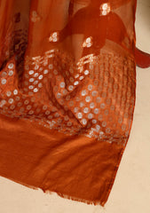 Formals - Fancy Closet - 2 pcs Suit - Satin Silk Jamawar D#04 Rust