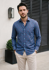 Elite Men Thai Fine Selvage Cotton & Jacquard Fabric - F Maroon