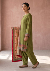 Formals - Fancy Silk Embroidered - 3 Pcs Suit - D#01 - G Skin