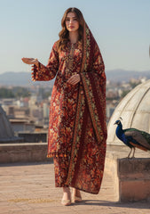 Winter - Riwaj - Printed Marina - 3 Pcs - Wool Shawl 25 - D#19