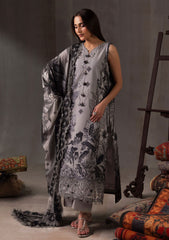 Winter - Raaya - Zinnia Unstitched 26 - MONOCHROME