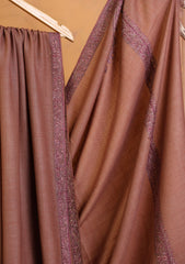 Pashmina Kashmiri Border Shawl D#166 - Brown
