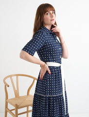 Pret - Moven - Indigo Silk Women's Frock - Blue