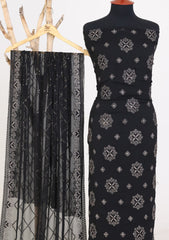 Formals - Riwaj - Fancy Bamber Chiffon - 3 Pcs Suit - CBD#2086 - Black