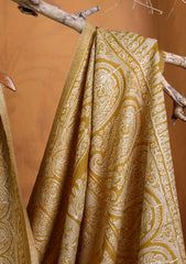 Pashmina Jamawar Ari Work Shawl D#03 - Mustard